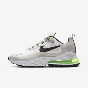 Nike Air Max 270 React - Férfi Utcai Cipő - Fehér/Szürke/Titán/Zöld